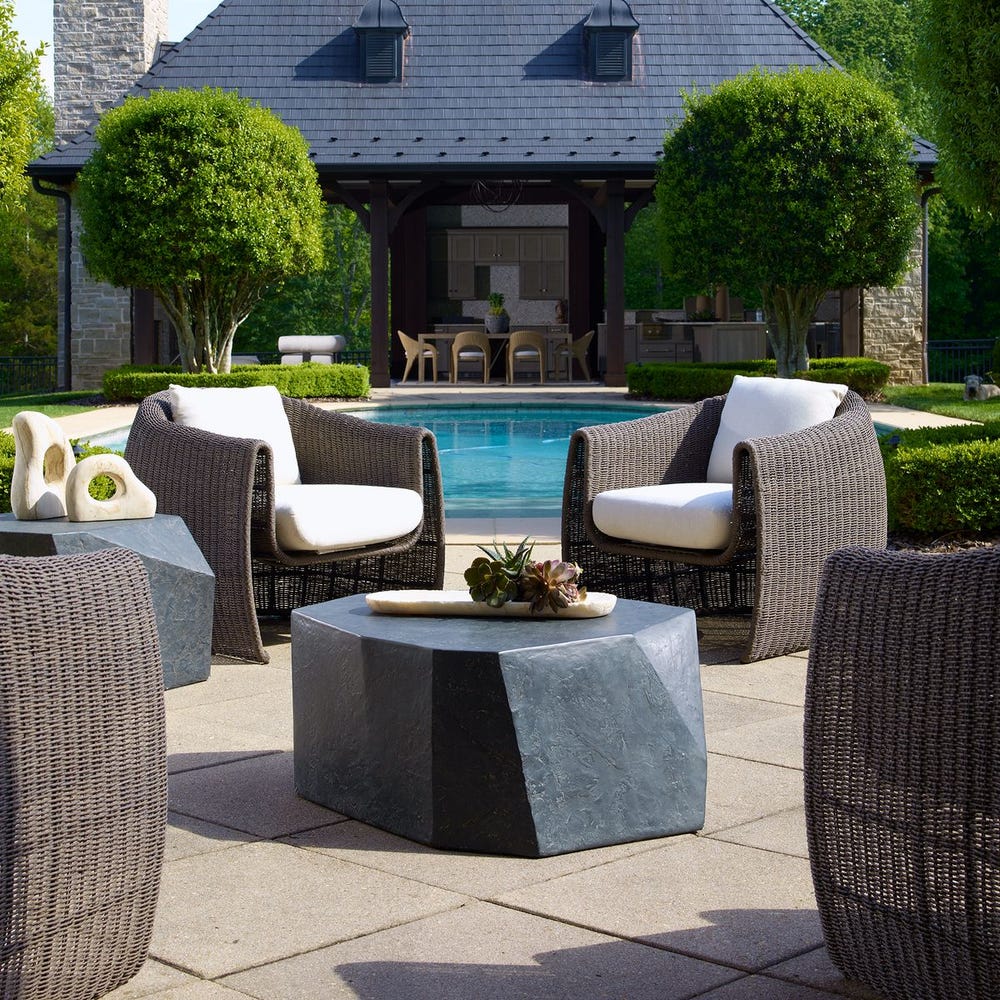 Parra Outdoor Coffee Table, Slate