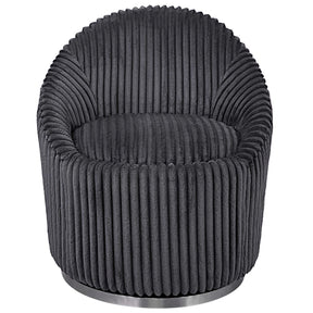 CRUE SWIVEL CHAIR, GUNMETAL