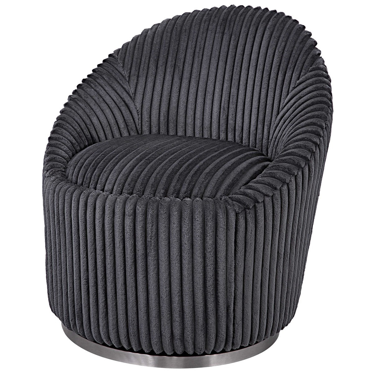 CRUE SWIVEL CHAIR, GUNMETAL