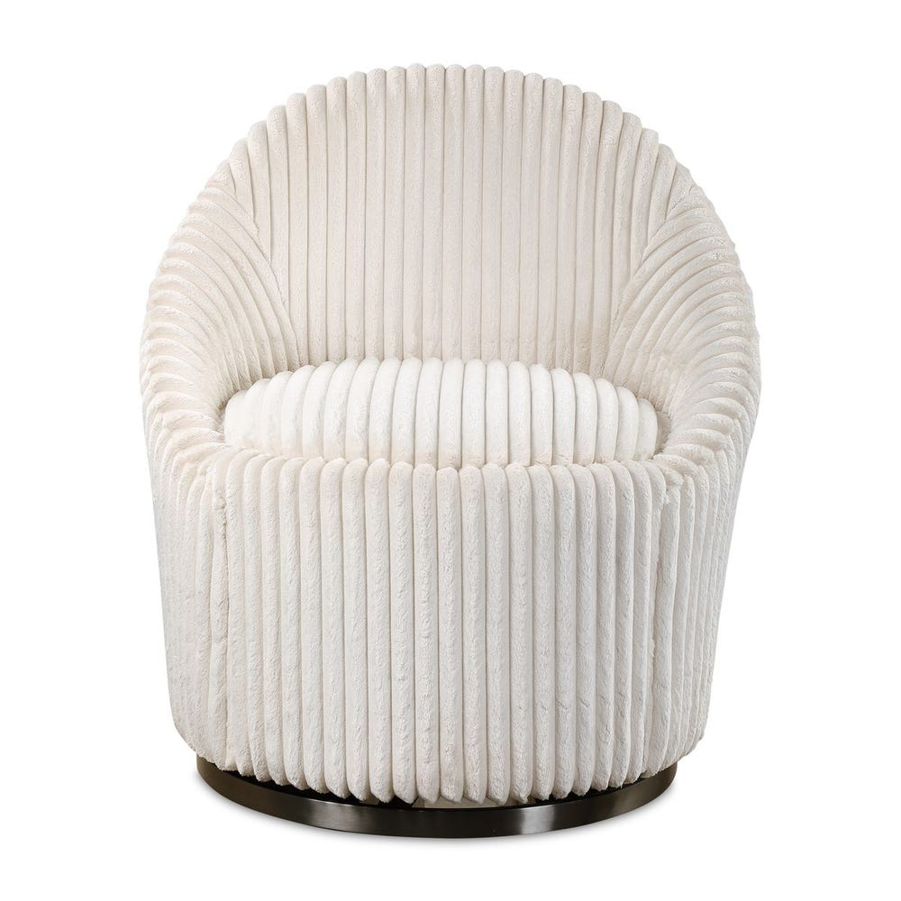 CRUE SWIVEL CHAIR, Ivory