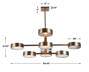 Monocle, 8 Lt Chandelier