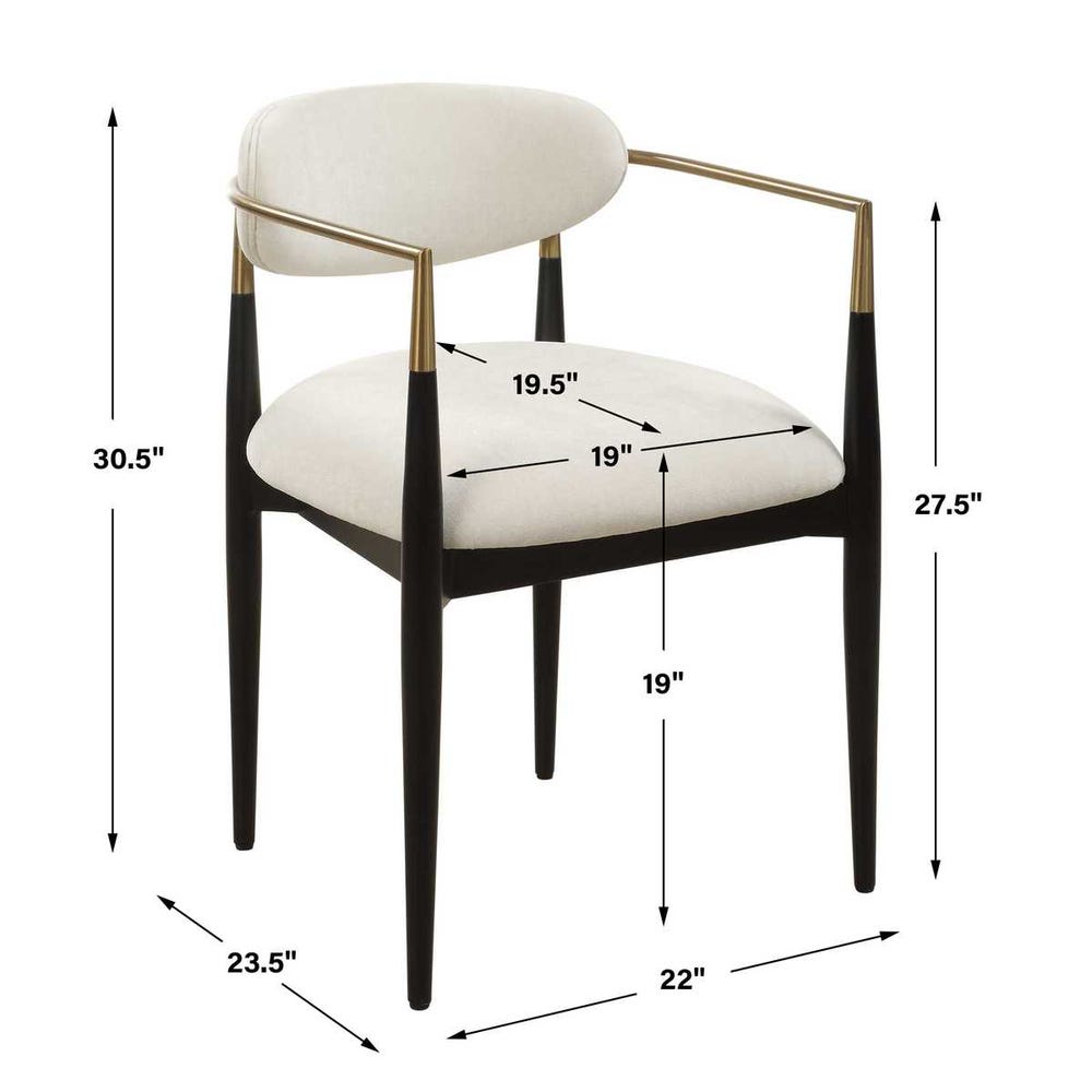 Moxie Dining Arm Chair, Black(SOLD IN SET OF 2)