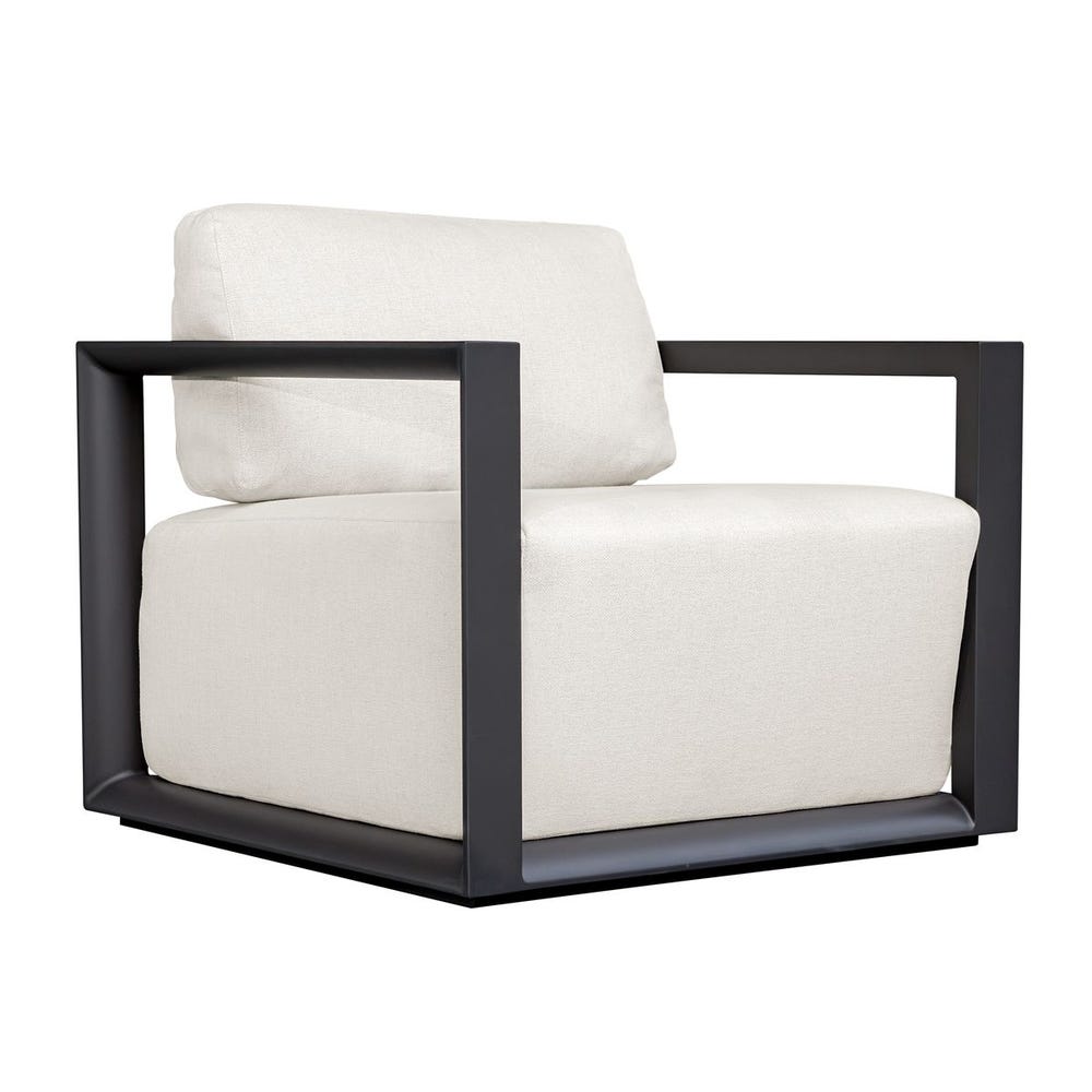 Remsen Outdoor Lounge Chair, Java Black/Oyster