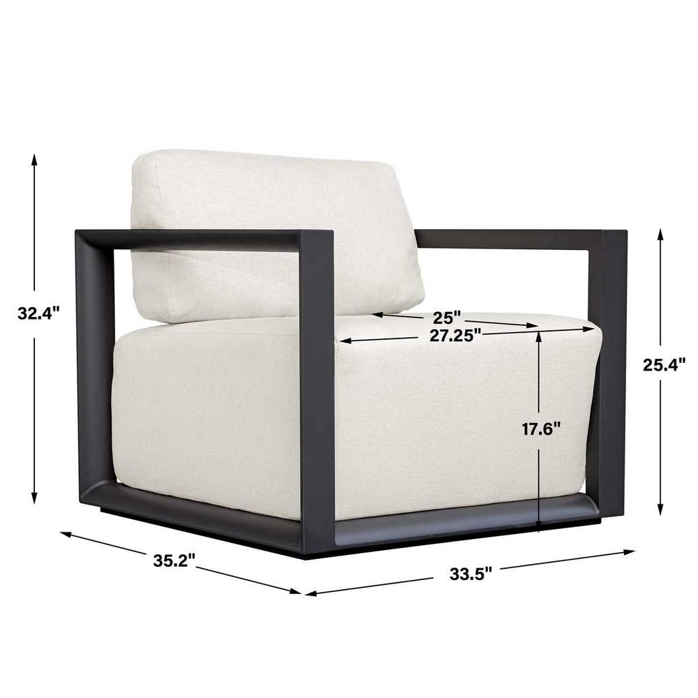 Remsen Outdoor Lounge Chair, Java Black/Oyster