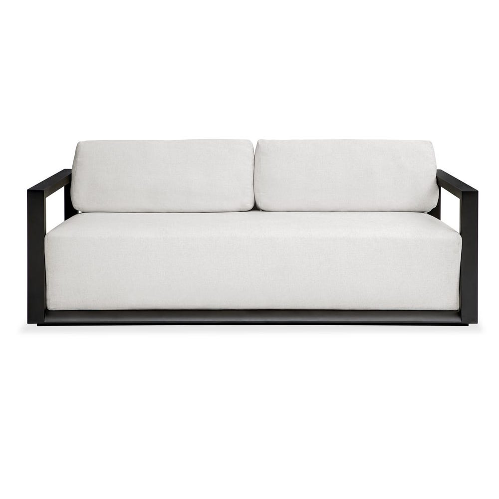 Remsen Outdoor 3 Seater Sofa, Java Black/Oyster
