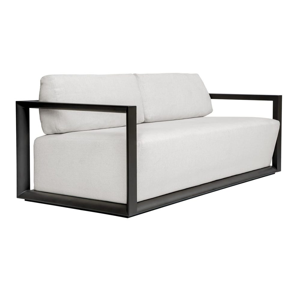 Remsen Outdoor 3 Seater Sofa, Java Black/Oyster