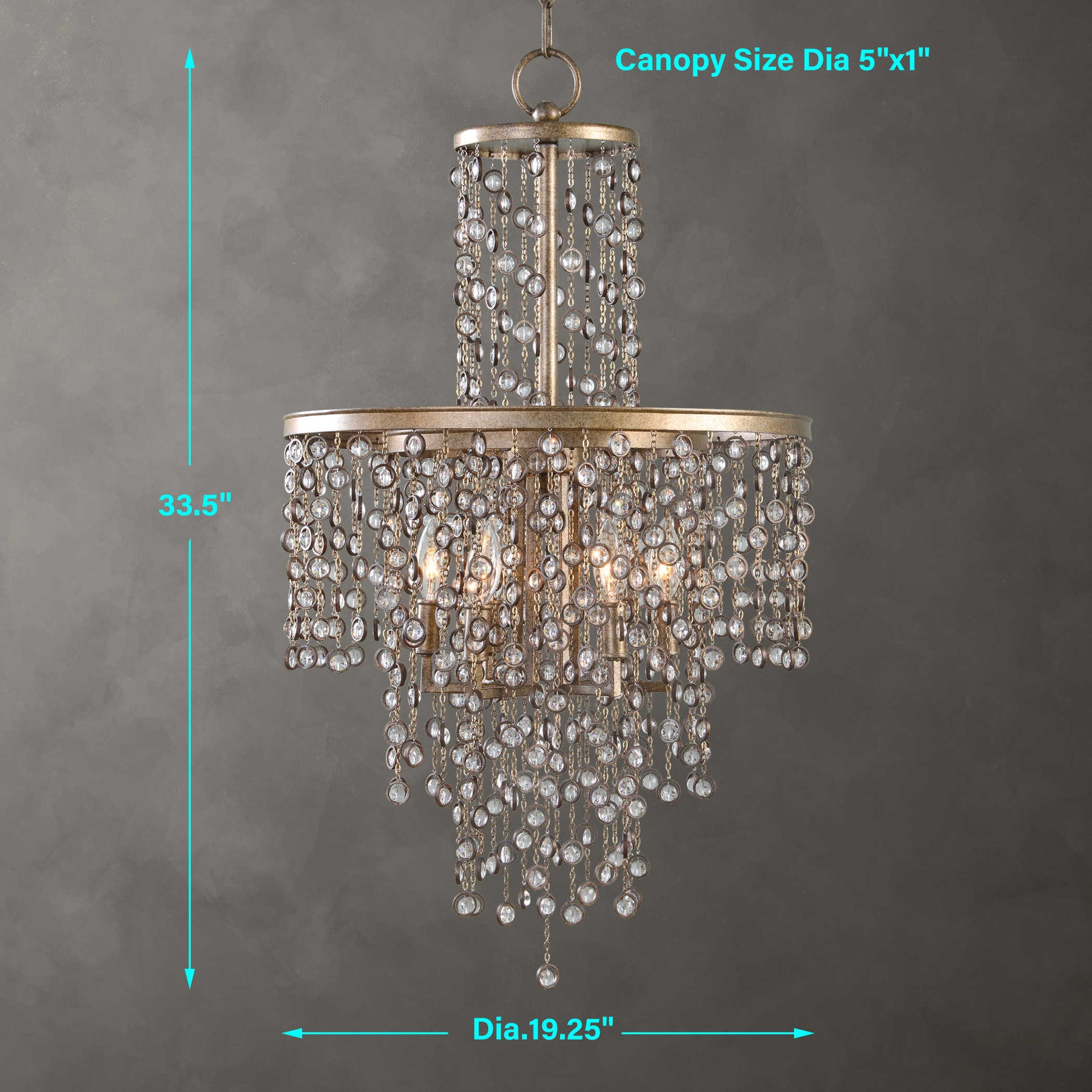 Valka, 6 Lt Chandelier