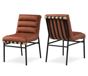 Burke Vegan Leather Dining Chair-Set of 2