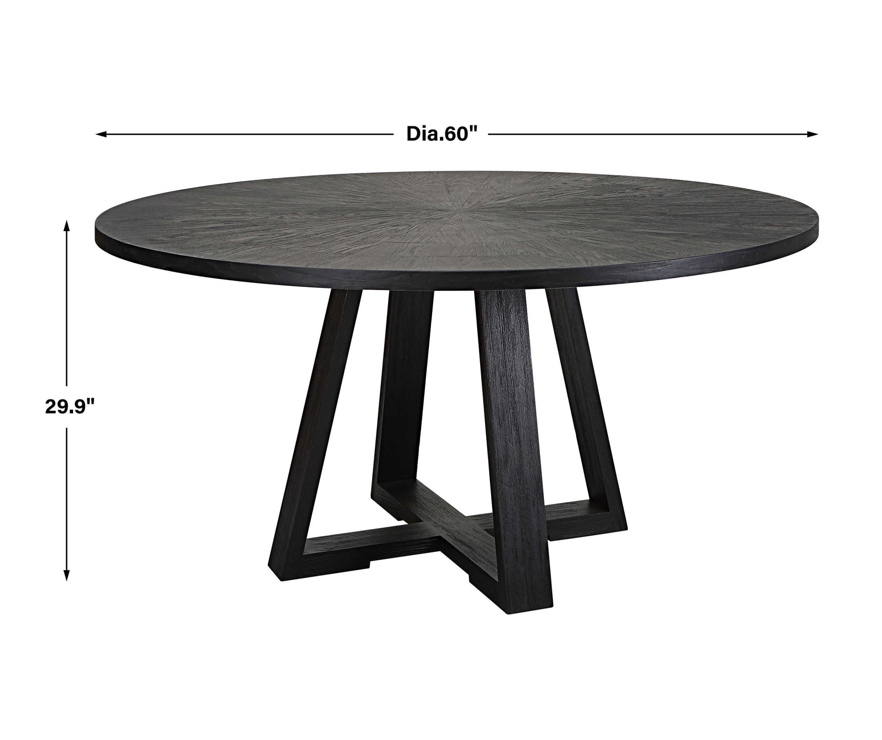 GIDRAN DINING TABLE, BLACK,