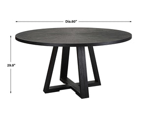 GIDRAN DINING TABLE, BLACK,